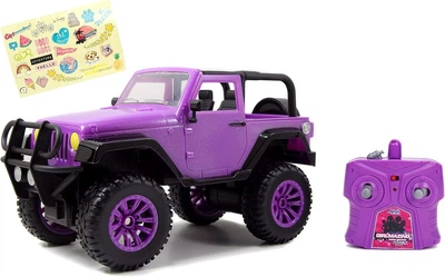 Машина на пульте управления фиолетовая Girlmazing 1:16 Jeep Wrangler Jada 96991