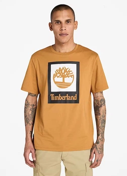 Футболка из хлопка Timberland tb0a6281 S горчичная (100012022)