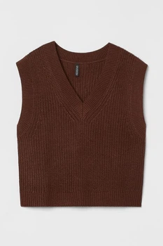 В'язаний топ жилет H&M 992585006c63 XS коричневий (100011463)