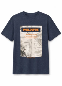 Футболка из хлопка Jack & Jones 12222451c64 S темно-синяя (100011697)