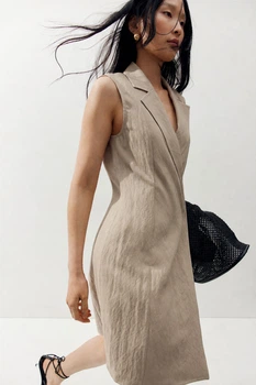 Сукня-піджак H&M 1236790001c63 XL бежева (100011611)