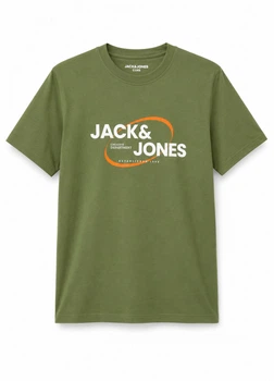Футболка з бавовни Jack & Jones 12270487c64 M хакі (100012828)