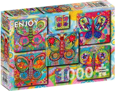 Пазл Enjoy Цветные бабочки 1000 элементов 112431 (5949194020447)