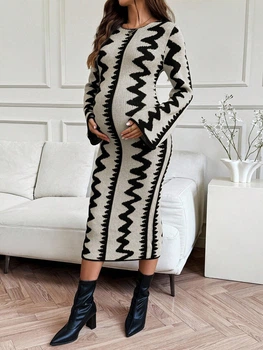 Платье-свитер для беременных Shein sz25060626613562577 XL комбинированное (100012307)