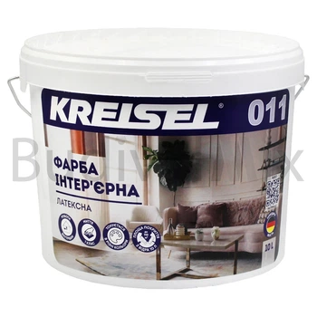 Фарба інтер'єрна Kreisel 011 база А латексна 10 л біла матова