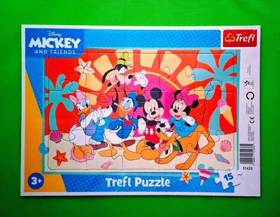 Пазли Trefl 15шт (31433) Frame Mickey Mouse and Friends Допитливий Міккі та його друзі