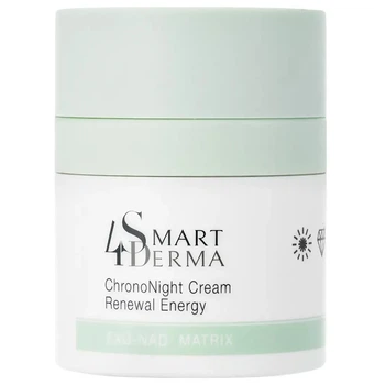 Восстанавливающий экзосомальный ночной крем с NAD+ Smart4Derma ChronoNight Cream Renewal Energy 50 мл