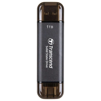 Портативный SSD Transcend 1TB USB 3.1 Gen 2 Type-A + Type-C ESD310 Черный