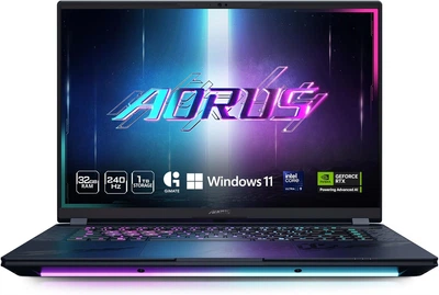 Ноутбук GIGABYTE AORUS MASTER 16 16" OLED 2560x1600 240 Гц / Intel Core Ultra 9 275HX / NVIDIA GeForce RTX 5080 16 ГБ / RAM 32 ГБ / DDR5 / SSD 1 ТБ / Windows 11 Home / 2.5 кг (BYHC5USE64SH)