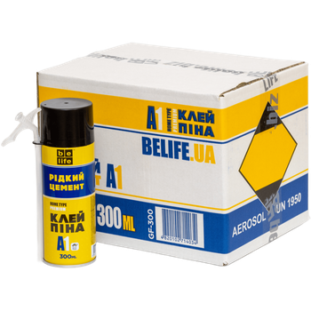 Клей-піна BeLife 12шт/300мл рідкий цемент Standart Premium A1 (FC-300)