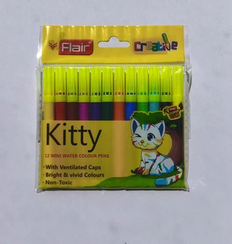 Фломастеры Flair FA8019 12 цветов мiнi Kitty