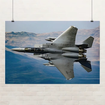 Постер Истребитель F-15 Eagle, военная авиация, A3 28×42 см (id6647)