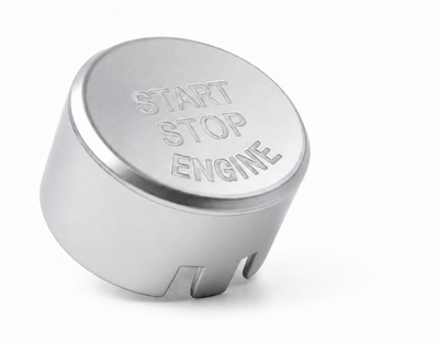 Сіра кнопка Start Stop BMW F20 F30 F31 F10 F11 F15 F16, накладка кнопки запуску двигуна