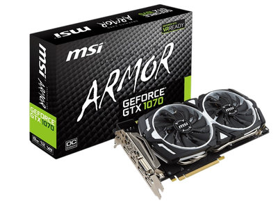 Відеокарта GeForce GTX 1070 8GB MSI Armor OC (GTX 1070 ARMOR 8G OC) Б/В