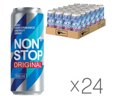 Non Stop Original Упаковка сильногазированного энергетического напитка 24 шт. х 0,5 л, ж/б