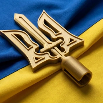 Наконечник Трезубец на флаг с мечом, верхушка для флага на флагшток Медный