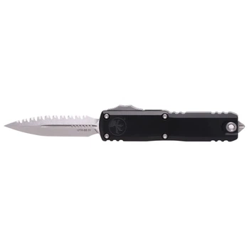 Нож Microtech UTX-85 GEN IV D/E Stonewash Black Серрейтор