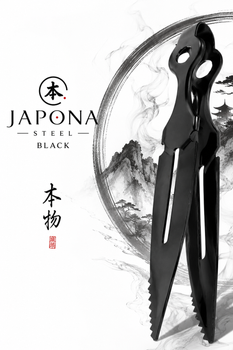 Щипцы для кальяна Japona Steel Black для кальяна из нержавеющей стали 23см