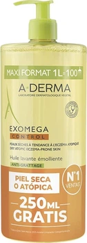 Олія-емолент для душу A-Derma Exomega Control для сухої шкіри 1000 мл (3282779439015)