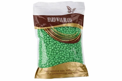 Горячий пленочный воск в гранулах Hard Wax Beans Green 500 г – воск для депиляции без полосок