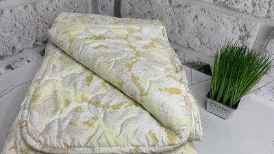 Літня ковдра ODA двоспальна 175х210см 150 г/м² жовтий (AP473)