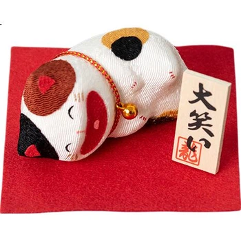 Японская импортная фигурка кошки с коричневыми смеющимися ушами Tonghe, кошка удачи, настольное украшение в японском стиле, подарок на день рождения или Рождество.