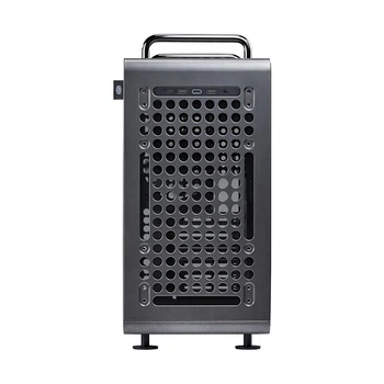Корпус для настольного ПК CoolerMaster Qube 540 Star Black EATX Mid-Tower с поддержкой горизонтальной ориентации, радиатором 360 мм и боковой панелью из закаленного стекла, изготовленной методом 3D-печати.