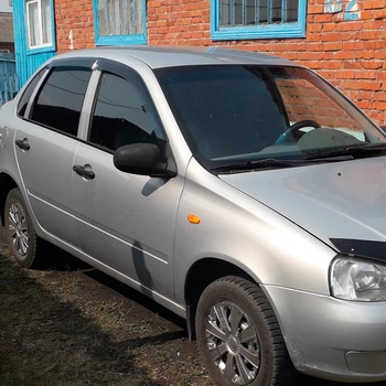 Дефлекторы окон VL-Tuning на Lada Kalina I 04-13 хэтчбек (накладные)