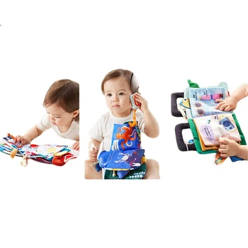 Книжка Babycare Wonderful Exploration тканинна для розвитку для 0-6 місяців, музична, подарункова