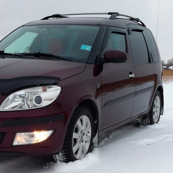 Дефлекторы окон VL-Tuning на Skoda Roomster 2006- (накладные)