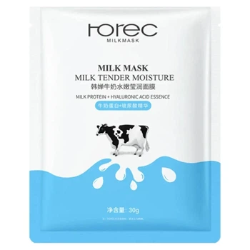 Тканинна маска для обличчя з екстрактом молока Rorec Milk Tender Moisture Mask, 30 мл