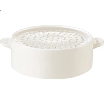 Керамическая тарелка Buydeem Lotus White, для пароварки, 20 см