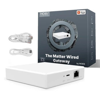 Провідний контролер шлюз хаб для розумного будинку Moes MZHUB Zigbee 3.0 Matter Tuya (1075152)