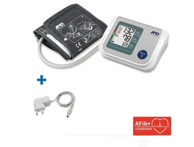 Тонометр AND UA-767S-W AFIB+ з адаптером автоматичний на плече гарантія 10 років