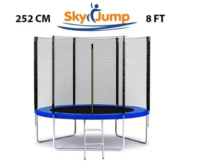 Батути та аксесуари SkyJump з захисною сіткою та драбинкою 8 ft, 252 см
