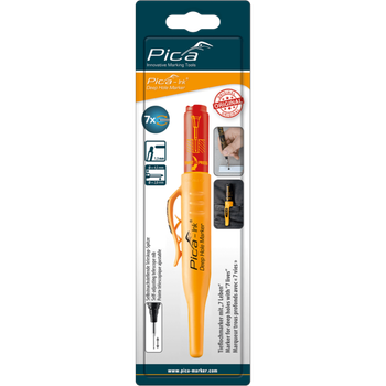 Маркер фирменный Pica 150/40 Ink Deep Hole Marker, с длинным носиком, красный