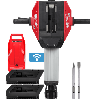 Молоток отбойный аккумуляторный MILWAUKEE, MXF DH2528H-602 (68Дж) (ЗУ, 2х6Ач)