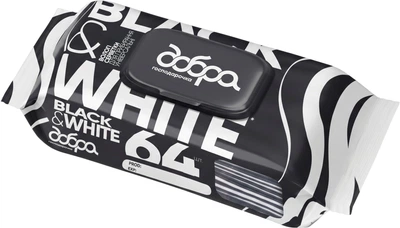 Серветки вологі для прибирання Добра господарочка Black&White чорні та білі 64 шт (4820086524247)