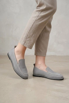 Лофери жіночі Where Uwear Натуральна замша сірі 351156_39 (25 см)