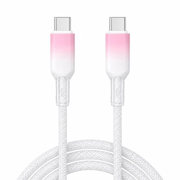 Кабель XON SmartCable Type-C - Type-C PD 65W 2м MaxCharge (SC802C6W2W 4838) Розовый/Белый