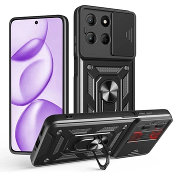 Чехол Fiji Camera Defence для Honor 400 Smart бампер с защитой камеры и подставкой Black