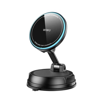 Автомобільний тримач із бездротовою зарядкою WiWU CH-326 Universal Automatic Wireless Car Charger Black