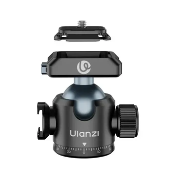 Штативная шаровая головка Ulanzi T100 Uka Quick-Release с быстросъемным адаптером, нагрузкой до 6 кг и креплениями 1/4", 3/8"