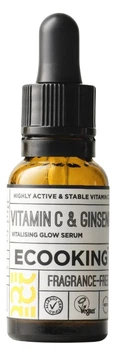 Сироватка для обличчя Ecooking Vitamin C & Ginseng Vitalising Glow з вітаміном С 20 мл (5712350542127)