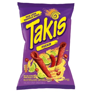 Чипсы Takis Fuego Rolls Hot Chili Pepper & Lime Flavored Spicy 100г