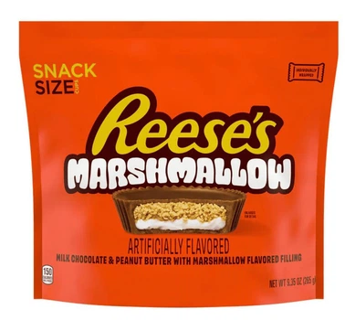 Шоколаді цукерки Reese's Marshmallow Peanut Butter Cups 265г