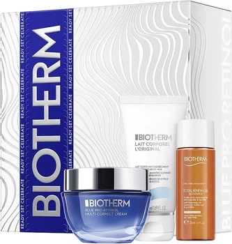 Набір для догляду за обличчям Biotherm Blue Pro-Retinol Multi-Correct Крем для обличчя 50 мл + Очищувальна олія 30 мл + Молочко для тіла 50 мл (3614274679755)