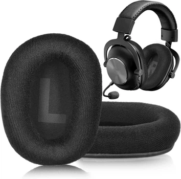 Амбушюры тканевые для наушников Logitech G Pro, G Pro X, G Pro X 2, G Pro X SE black черные