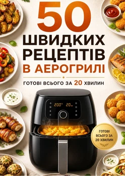 Електронний збірник швидких рецептів для аерогриля 50 рецептів легко швидко доступно зручно