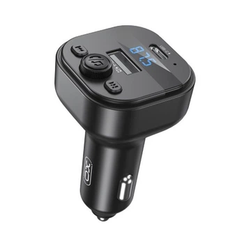 ФМ-Модулятор XO BCC18 Smart Bluetooth MP3 Car Charger Type-C 3A Чорний